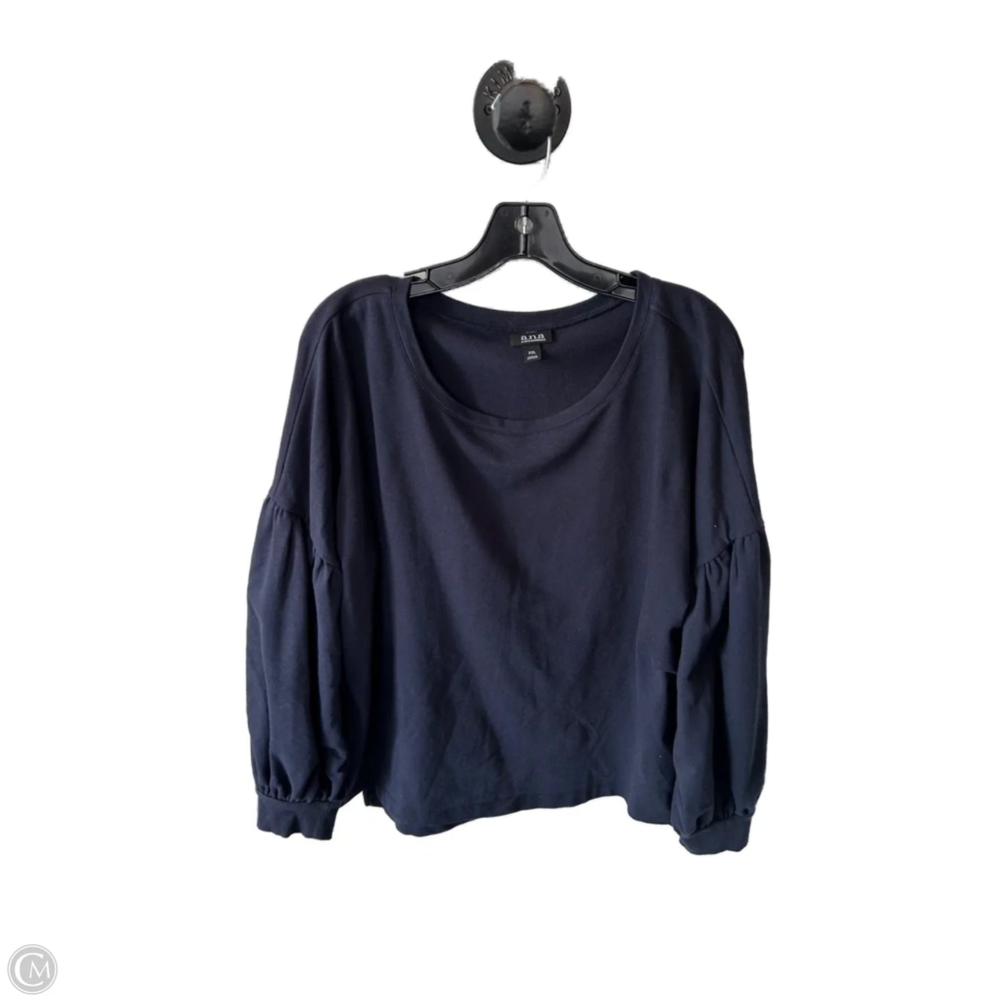 Top Long Sleeve By Ana In Blue, Size: Xxl