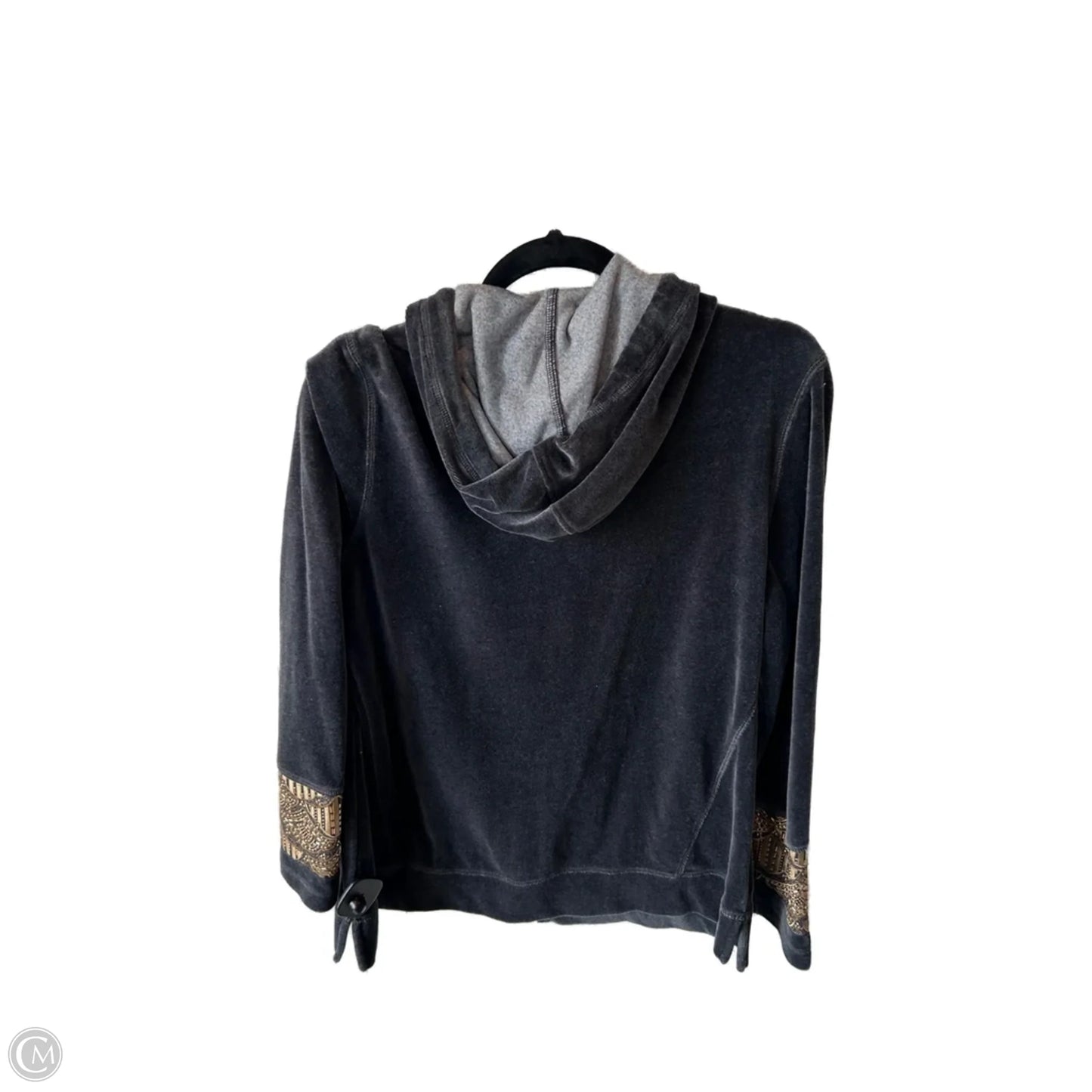 Sweatshirt Hoodie By Chicos In Grey, Size: M