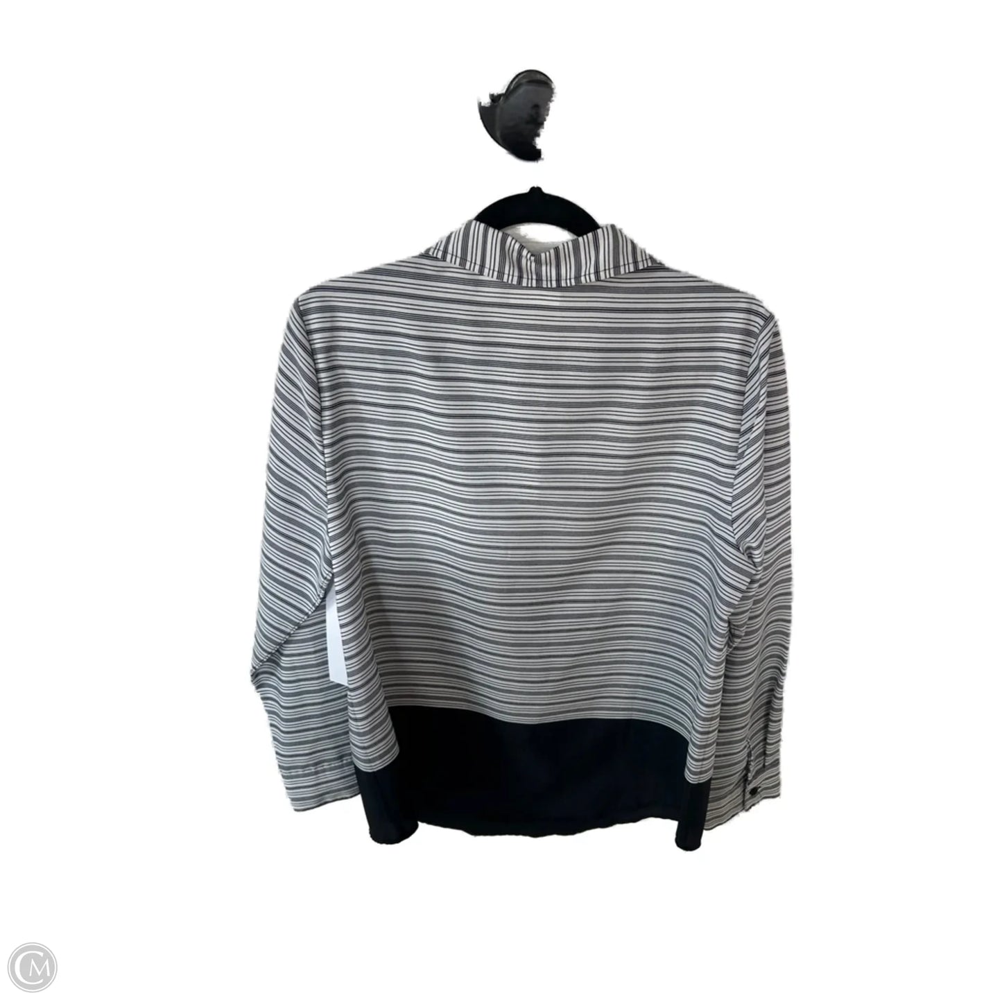 Top Long Sleeve By Chicos In Black & White, Size: M