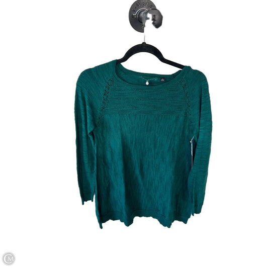 Top Long Sleeve By Knitted And Knotted In Green, Size: S