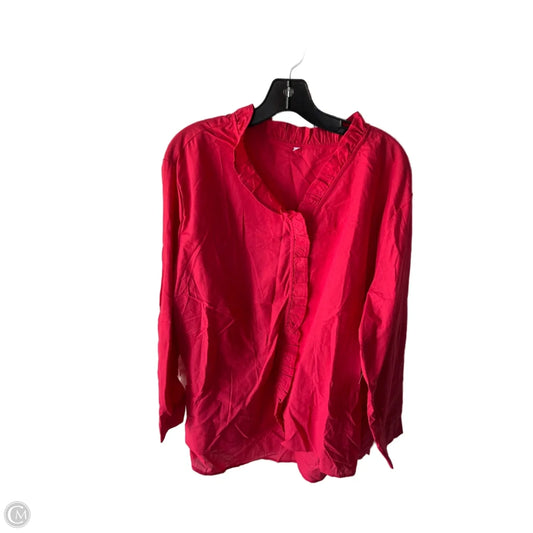 Top Long Sleeve By Cme In Pink, Size: 2x