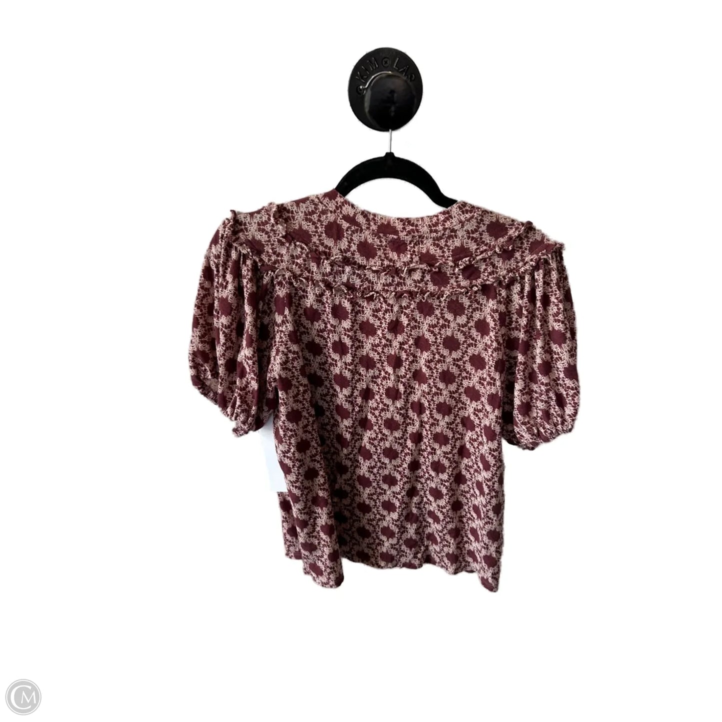 Top Short Sleeve By Nation Ltd In Pink & Tan, Size: L