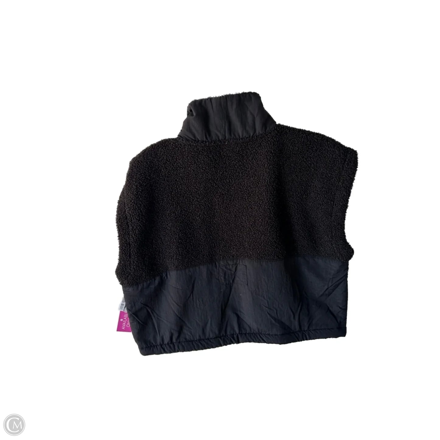 Vest Faux Fur & Sherpa By Flx In Black, Size: M