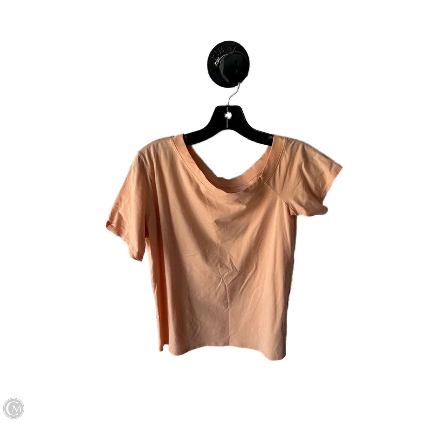 Athletic Top Short Sleeve By Lululemon In Orange, Size: M