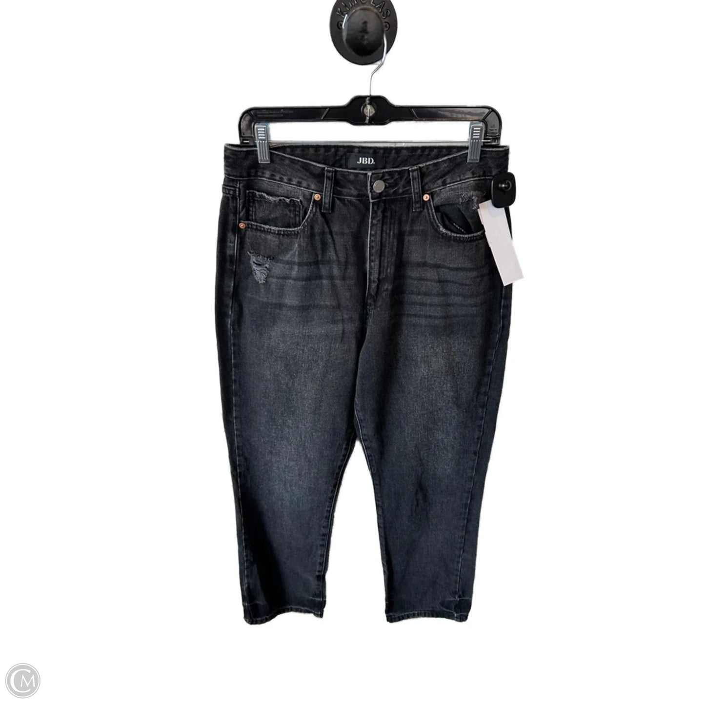 Jeans Straight By Just Black In Black Denim, Size: 8