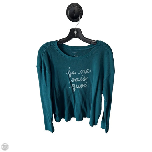 Top Long Sleeve By Anthropologie In Blue, Size: M