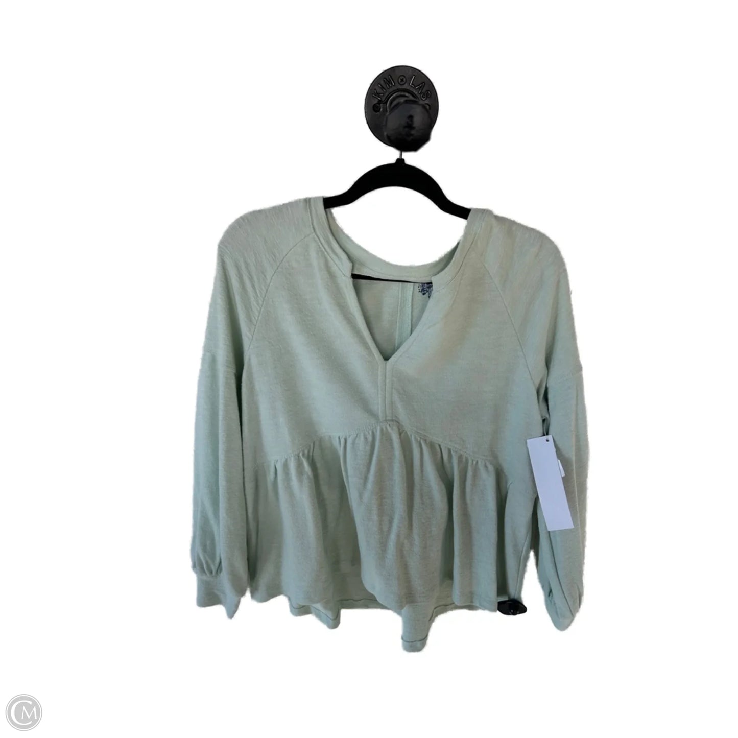 Top Long Sleeve By Pilcro In Green, Size: S