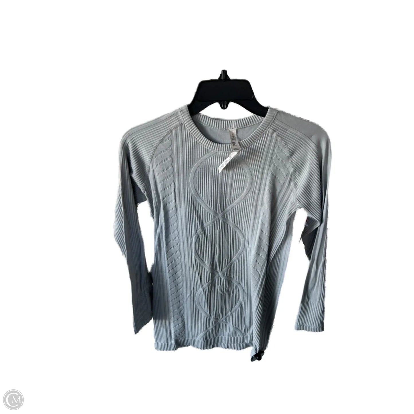 Athletic Top Long Sleeve Crewneck By Lululemon In Grey, Size: S