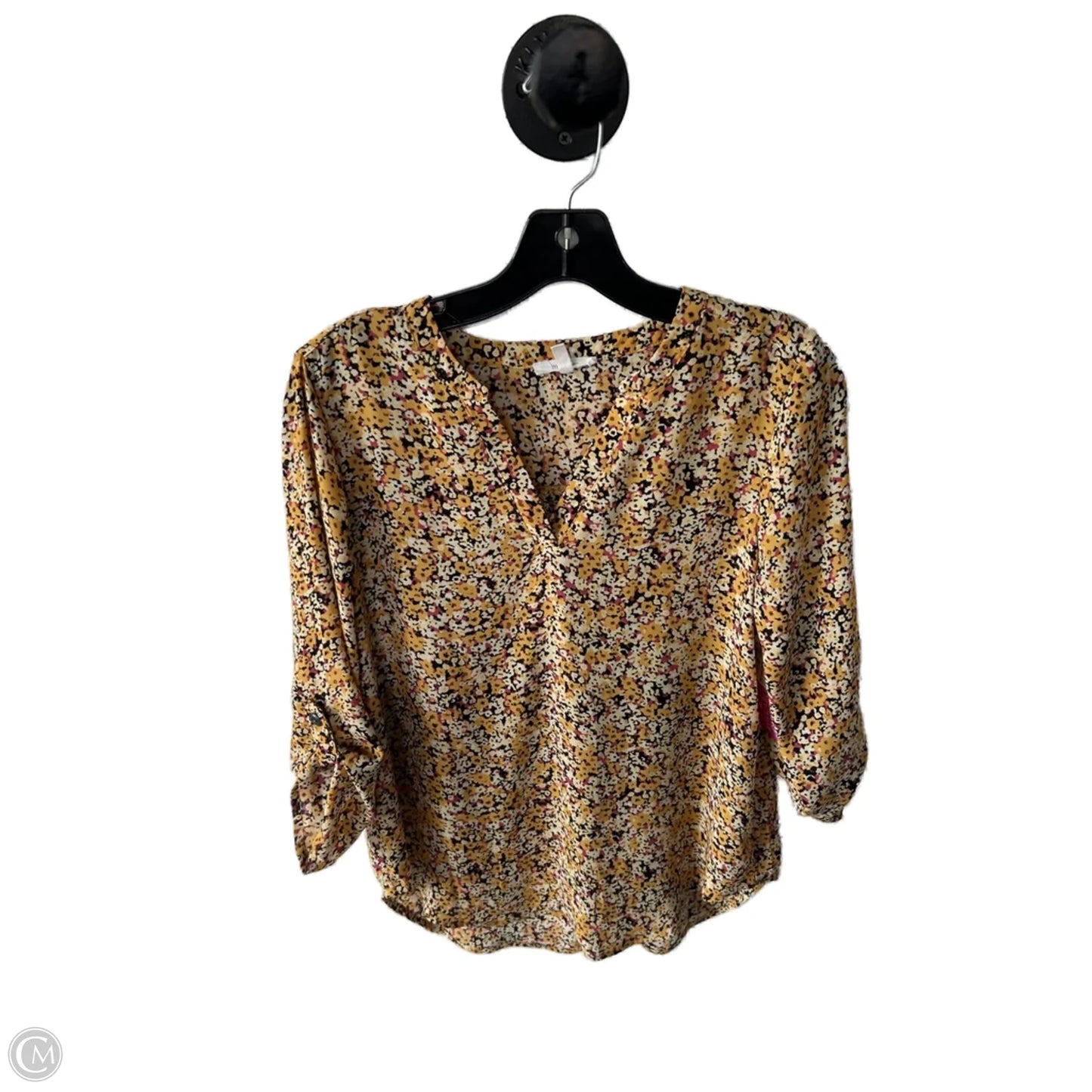 Top 3/4 Sleeve By Maurices In Yellow, Size: Xs