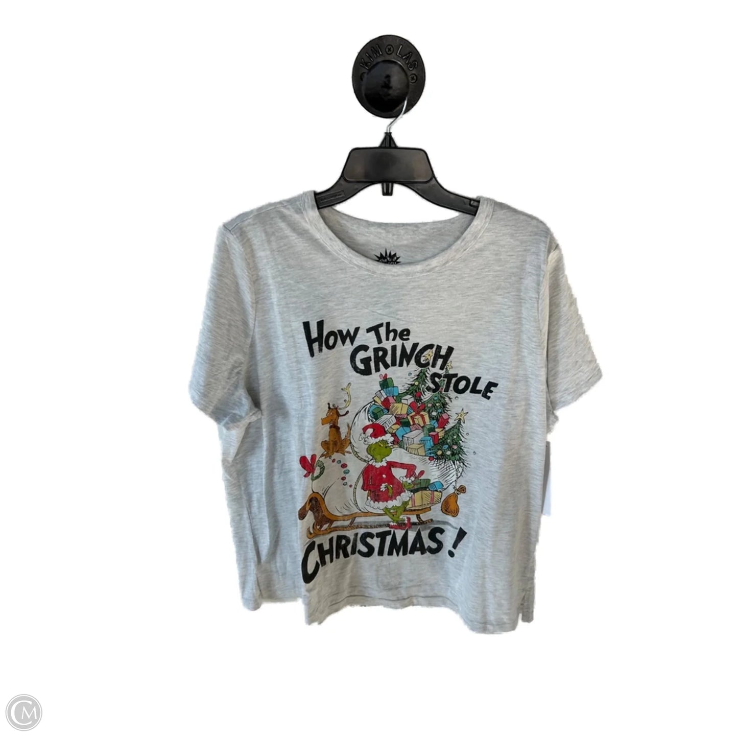 Top Short Sleeve Basic By Clothes Mentor In Grey, Size: 1x