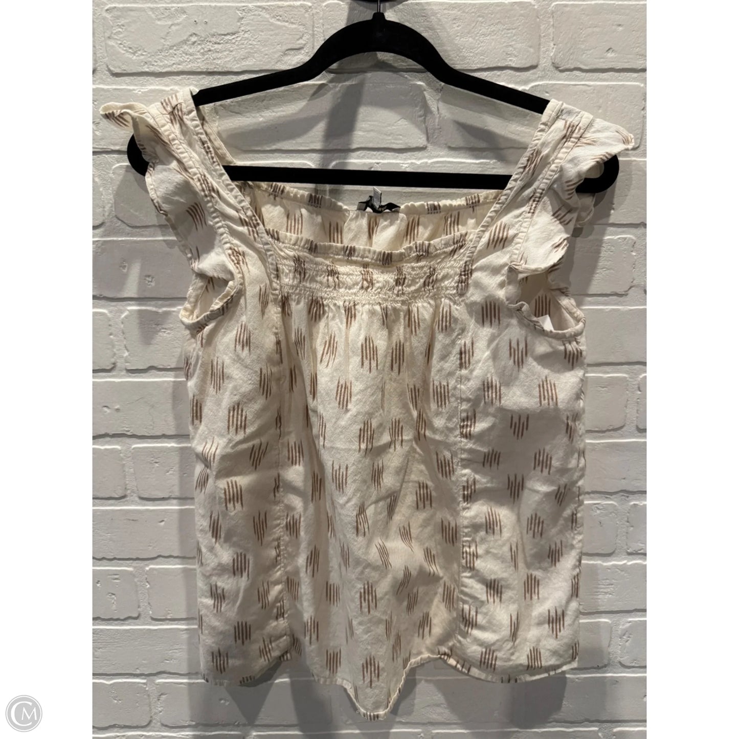 Top Sleeveless By Madewell In Tan, Size: Xs