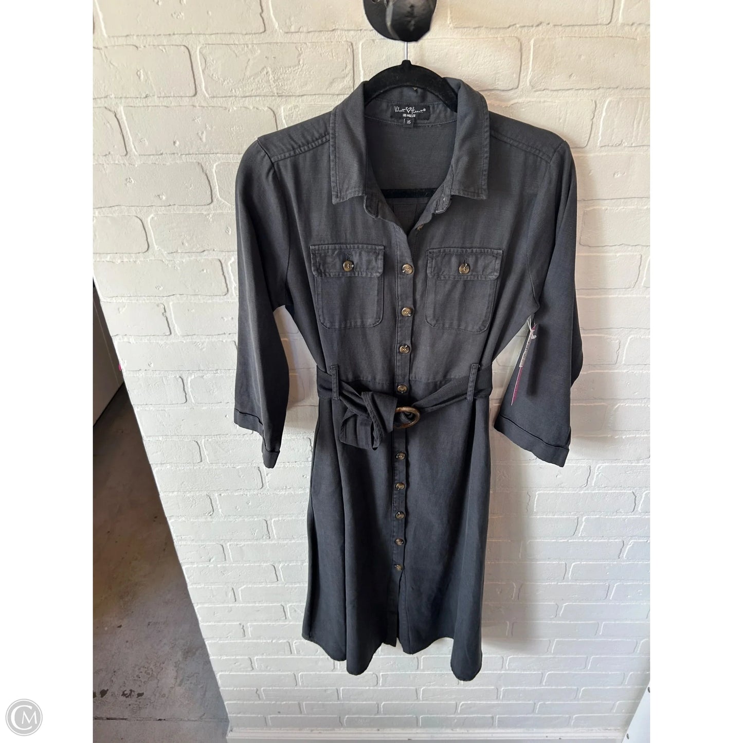 Dress Casual Midi By Velvet Heart In Grey, Size: Xs