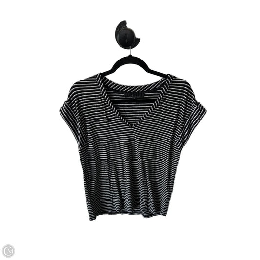 Top Short Sleeve Basic By White House Black Market In Black & White, Size: S