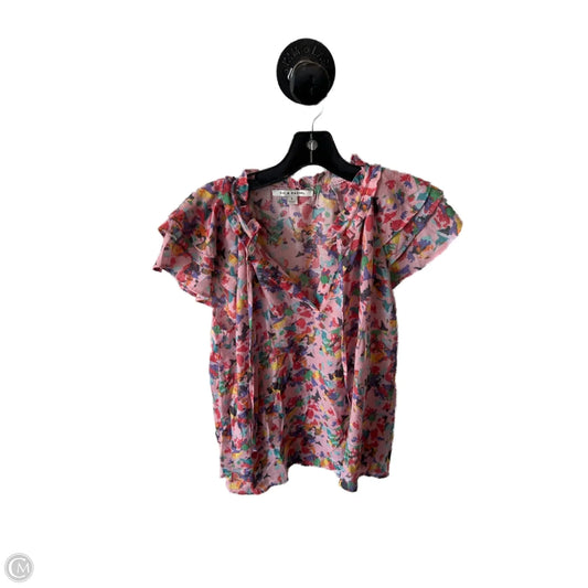 Top Short Sleeve By Zac And Rachel In Pink & Purple, Size: S