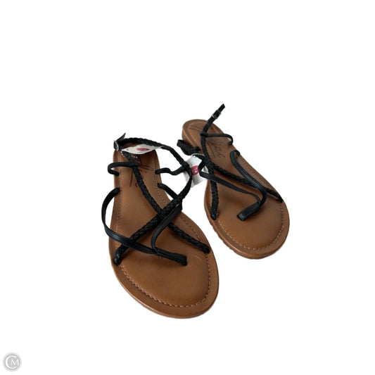 Sandals Flats By Zodiac In Black & Tan, Size: 11