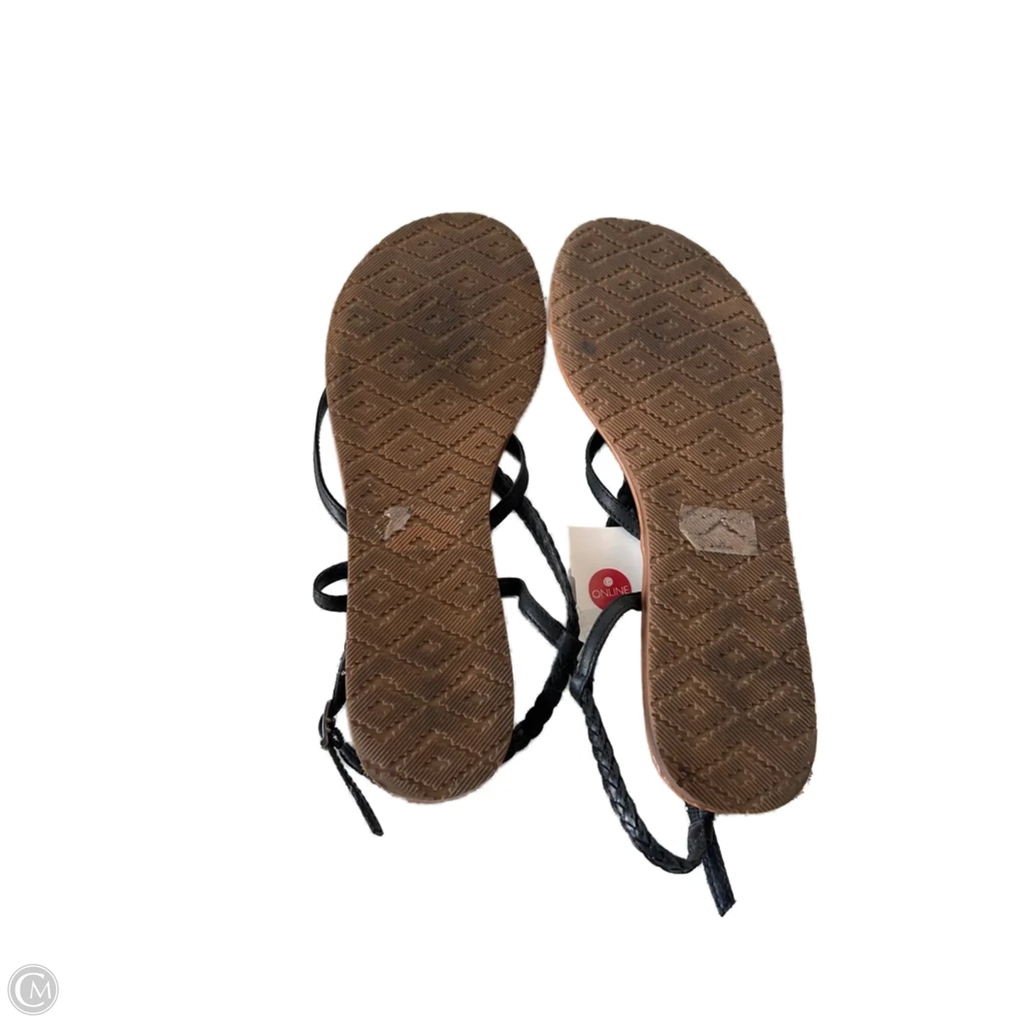 Sandals Flats By Zodiac In Black & Tan, Size: 11