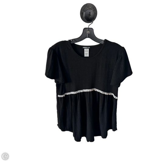 Top Short Sleeve By Heimish Usa In Black & White, Size: M