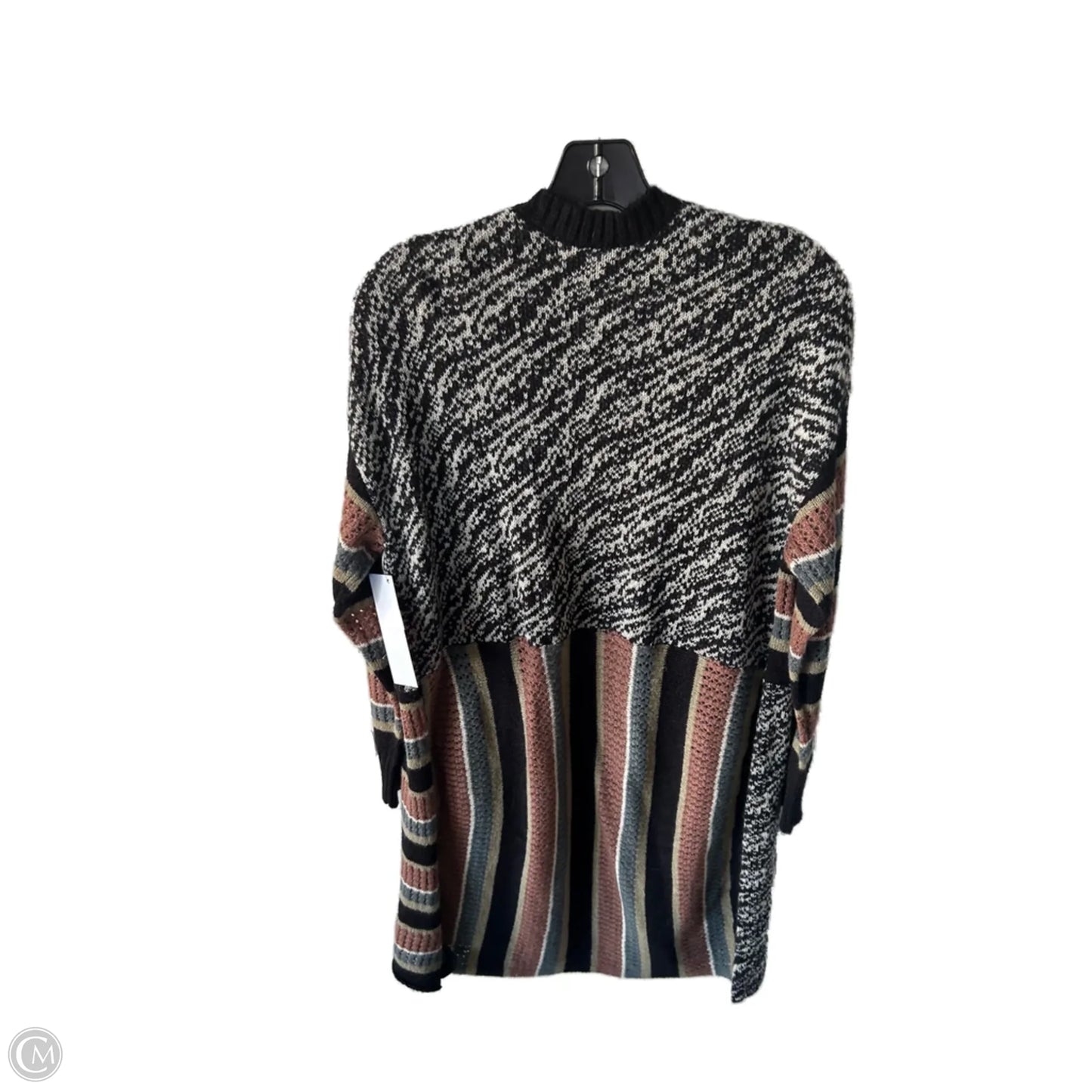 Sweater Cardigan By Saltwater Luxe In Black & Brown, Size: S