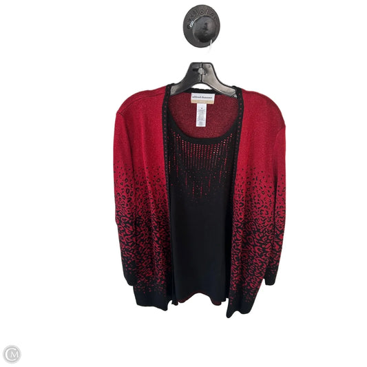 Sweater By Alfred Dunner In Black & Red, Size: 2x