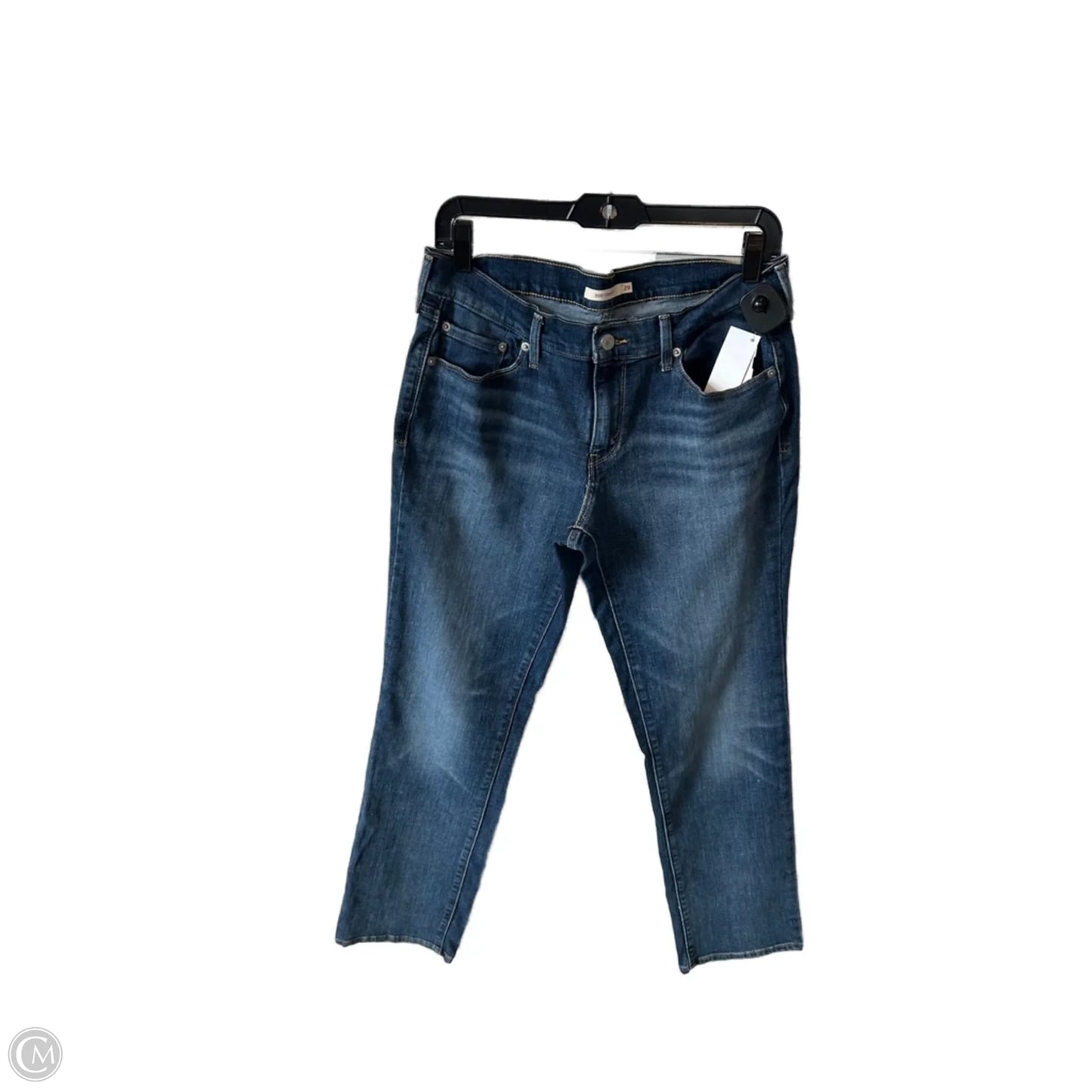 Jeans Straight By Levis In Blue Denim, Size: 8
