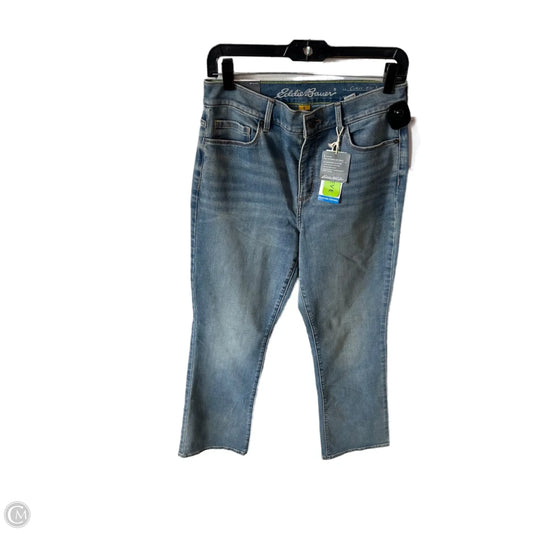 Jeans Straight By Eddie Bauer In Blue Denim, Size: 8