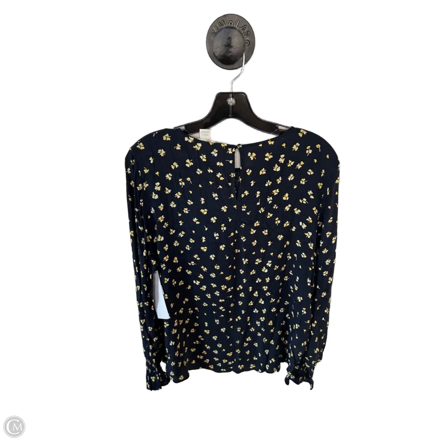 Top Long Sleeve By H&m In Blue & Yellow, Size: M