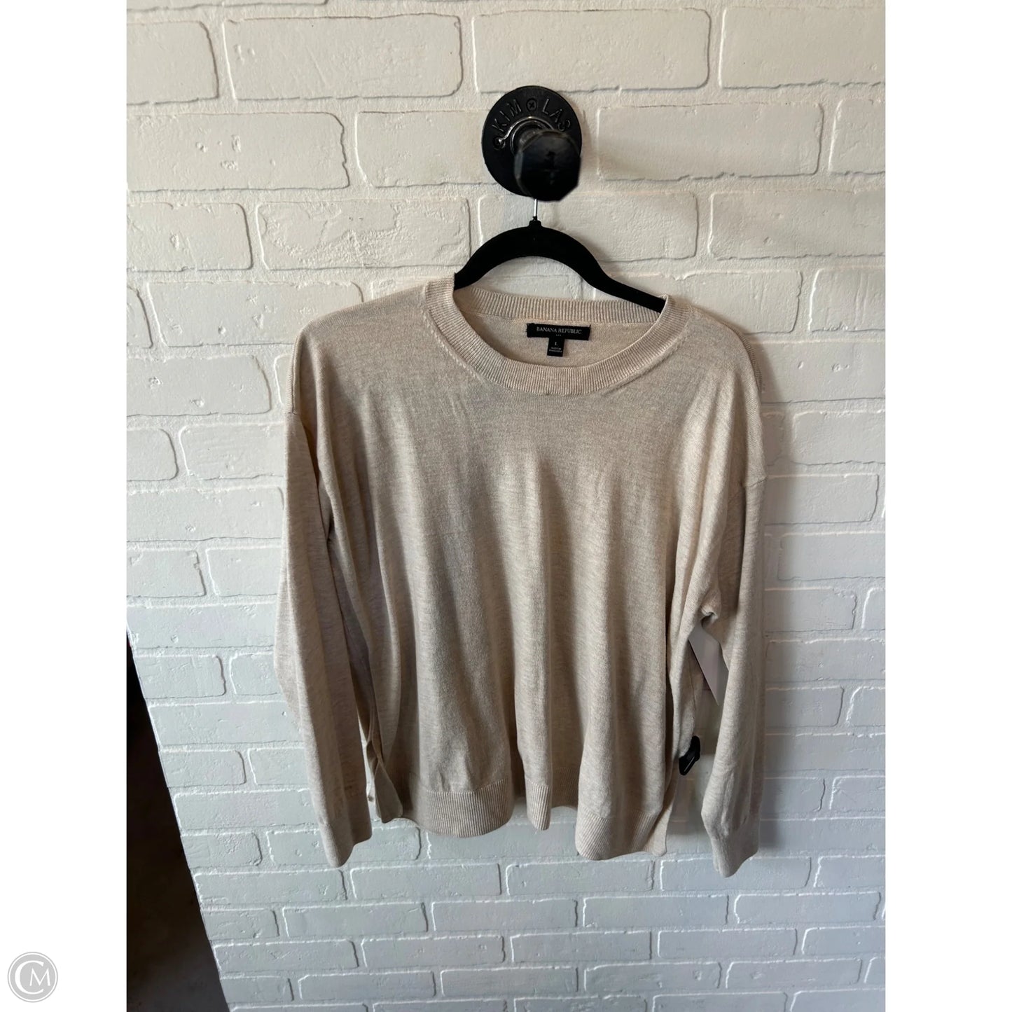 Sweater By Banana Republic In Tan, Size: L