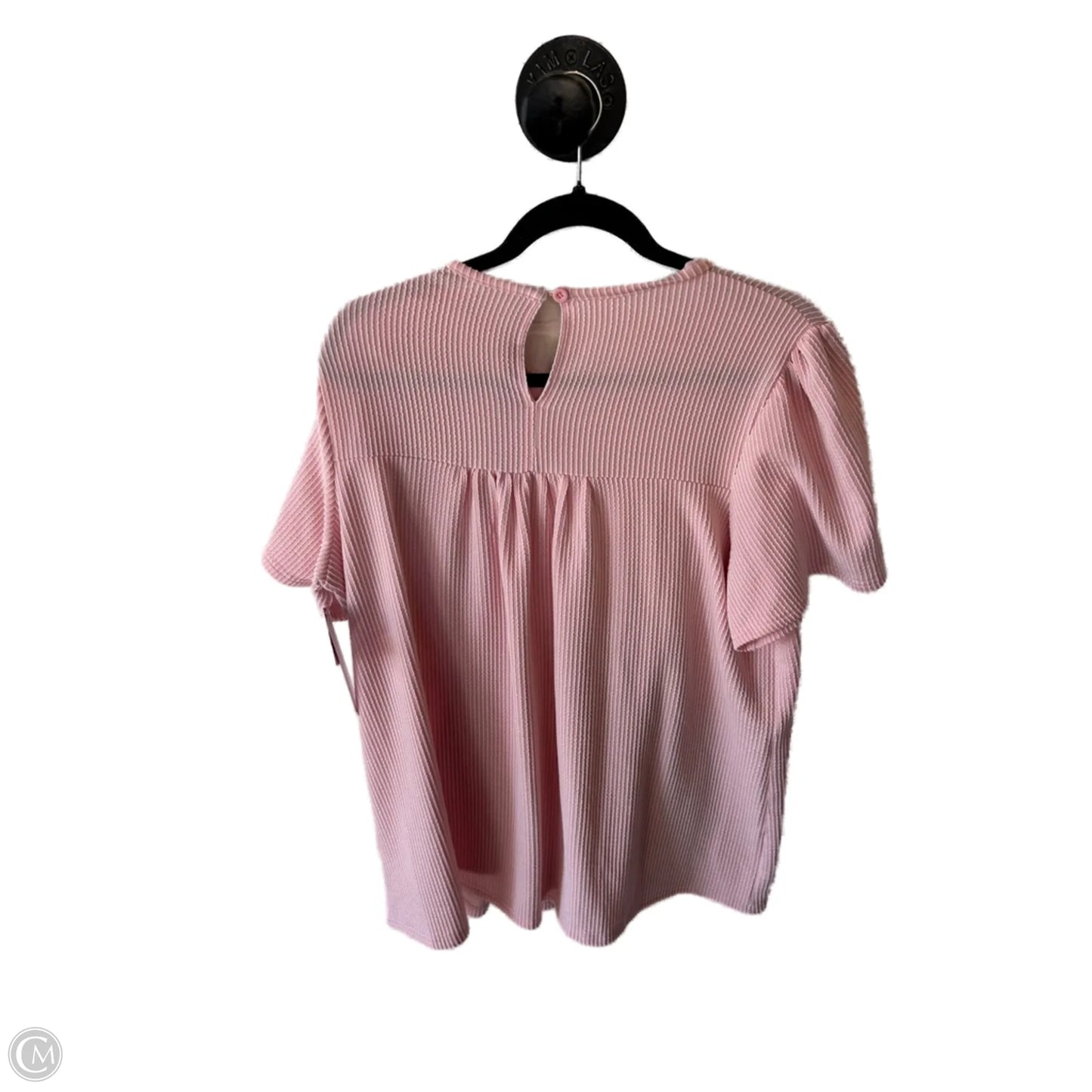 Top Short Sleeve By Cme In Pink, Size: Xl