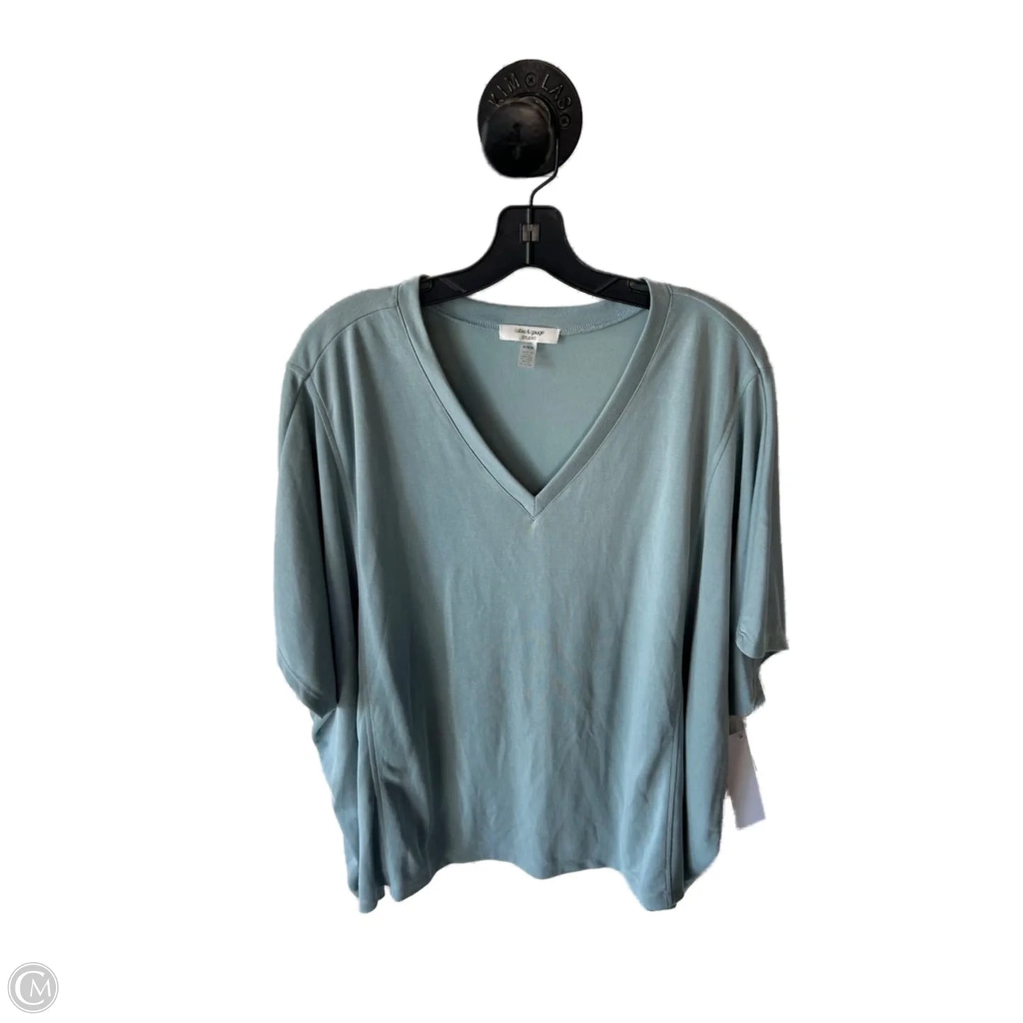 Top Short Sleeve Basic By Cable And Gauge In Blue, Size: M