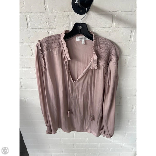 Top Long Sleeve By Chelsea And Theodore In Pink, Size: L