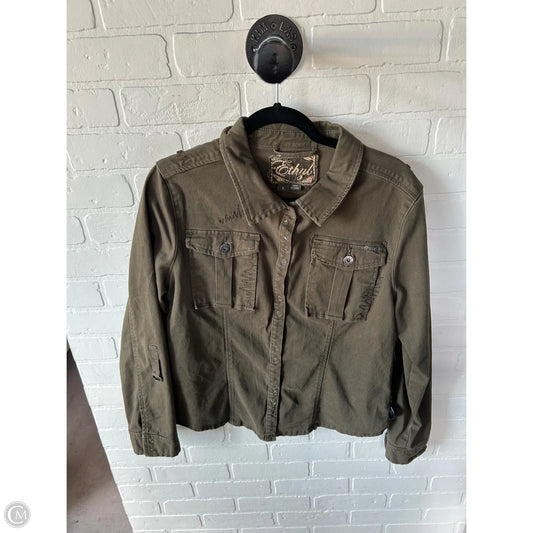 Jacket Shirt By Ethyl In Green, Size: L
