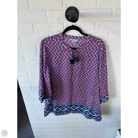 Top 3/4 Sleeve By Tommy Bahama In Blue & Purple, Size: L
