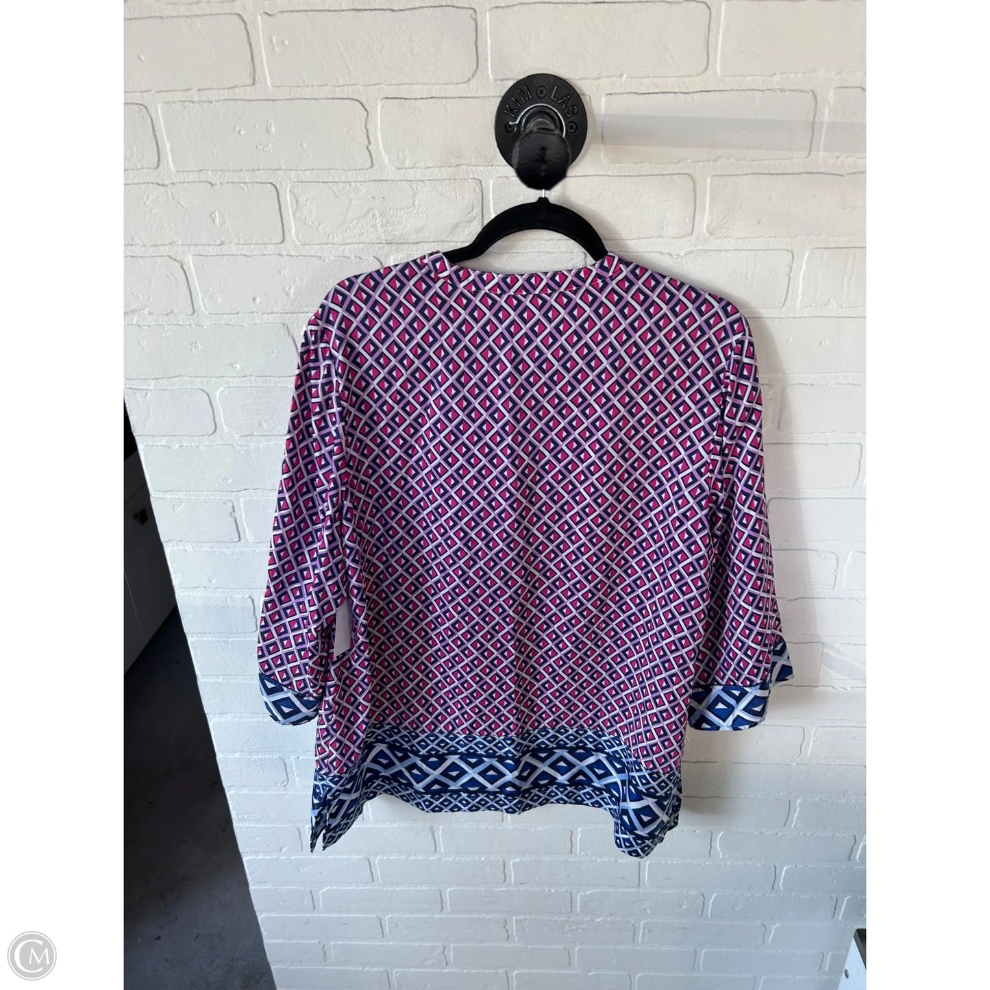 Top 3/4 Sleeve By Tommy Bahama In Blue & Purple, Size: L
