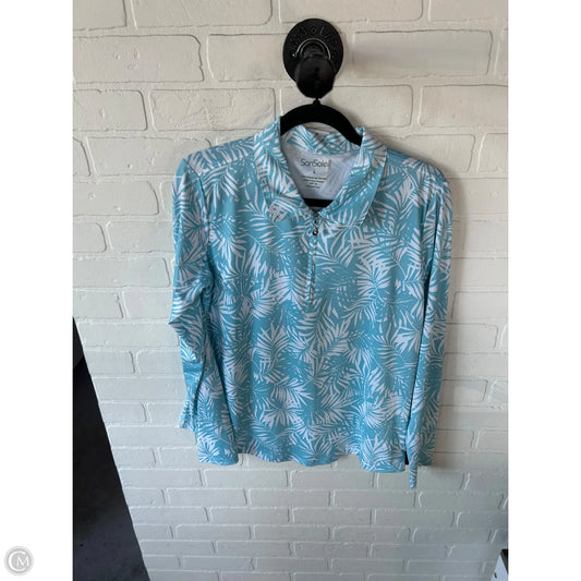 Top Long Sleeve By Cma In Blue & White, Size: L