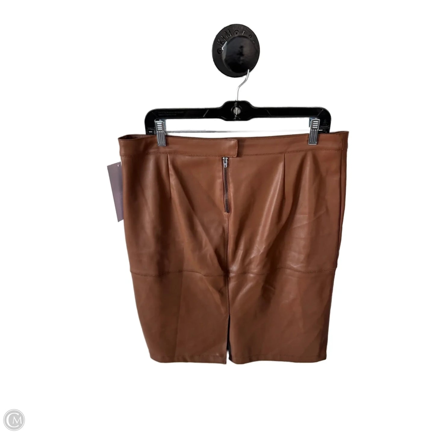 Skirt Midi By Clothes Mentor In Brown, Size: 16