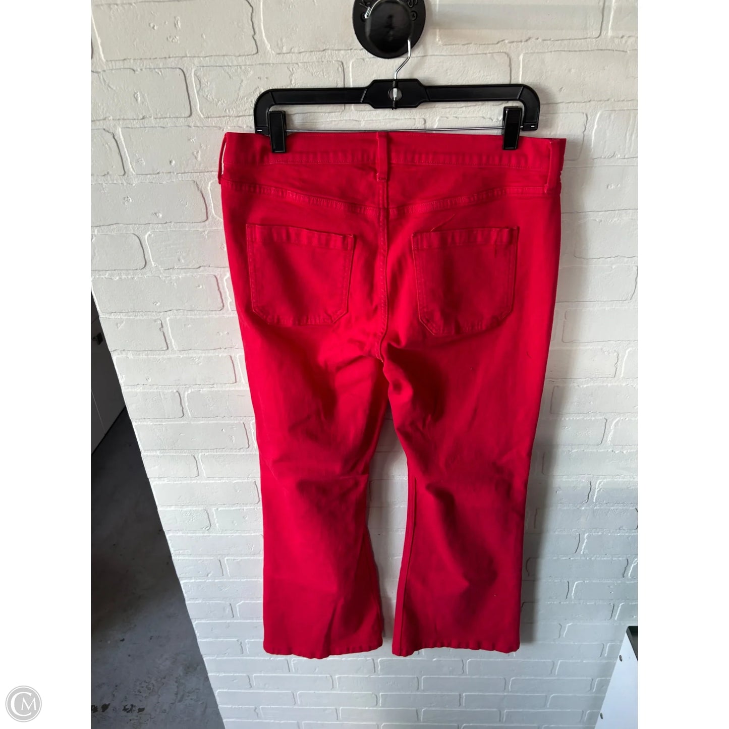 Jeans Flared By Gap In Red Denim, Size: 14