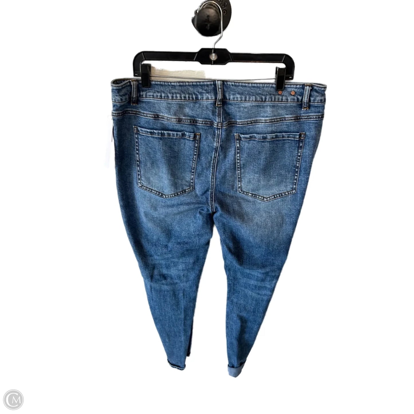 Jeans Skinny By Cabi In Blue Denim, Size: 18