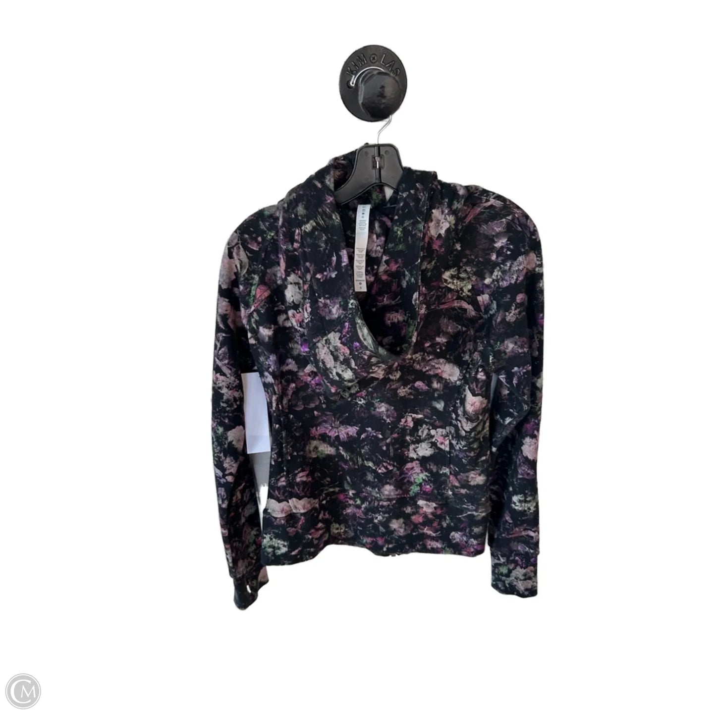 Athletic Sweatshirt Hoodie By Lululemon In Black & Purple, Size: S