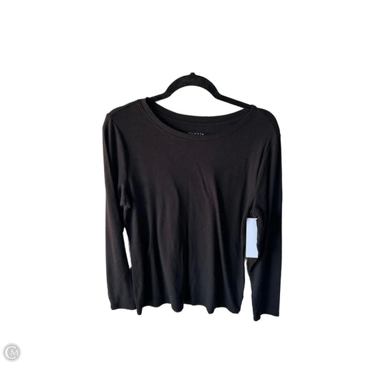 Top Long Sleeve Basic By Time And Tru In Black, Size: Xl