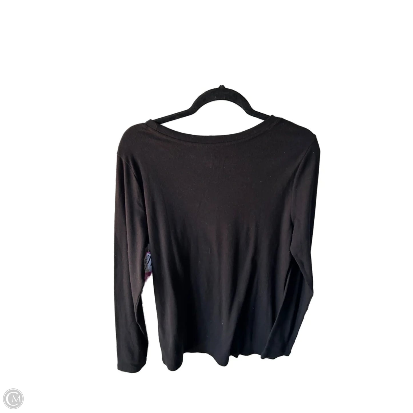 Top Long Sleeve Basic By Time And Tru In Black, Size: Xl