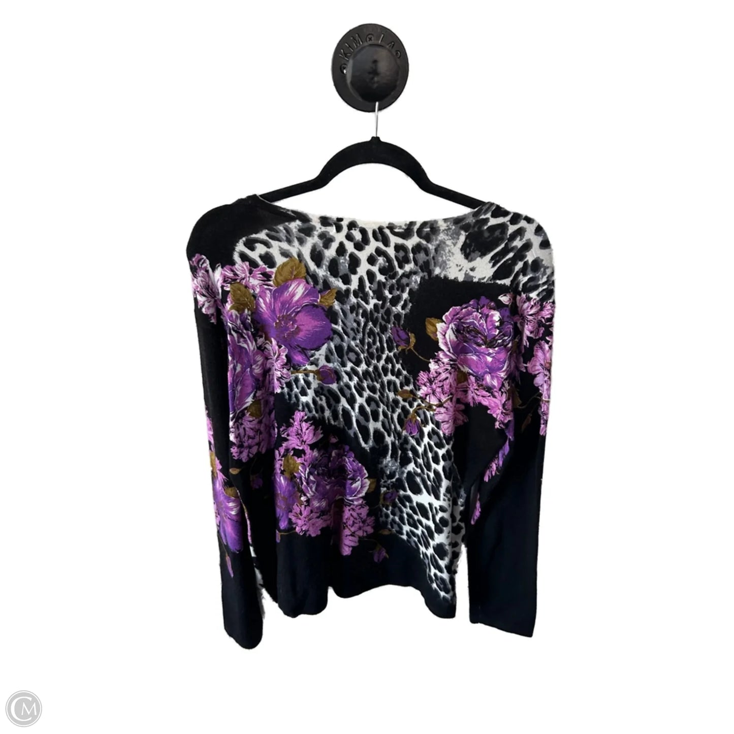 Sweater By Clothes Mentor In Black & Purple, Size: Xl
