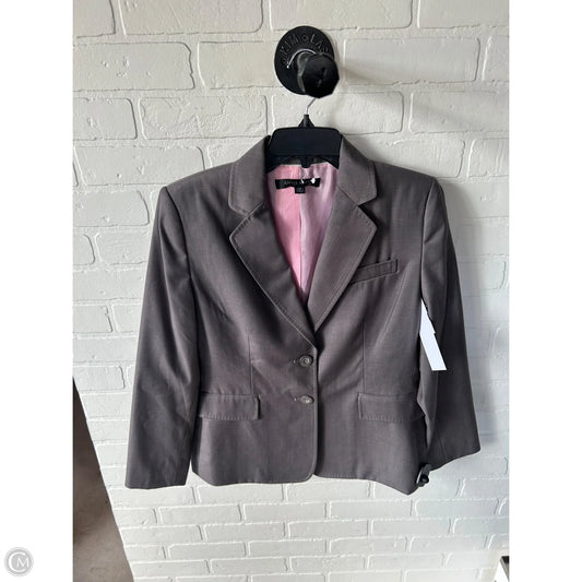 Blazer By Anne Klein In Grey, Size: Mp