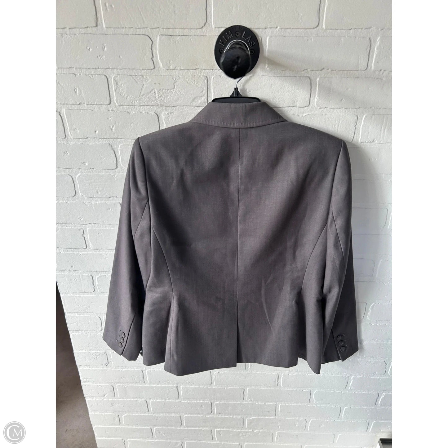 Blazer By Anne Klein In Grey, Size: Mp
