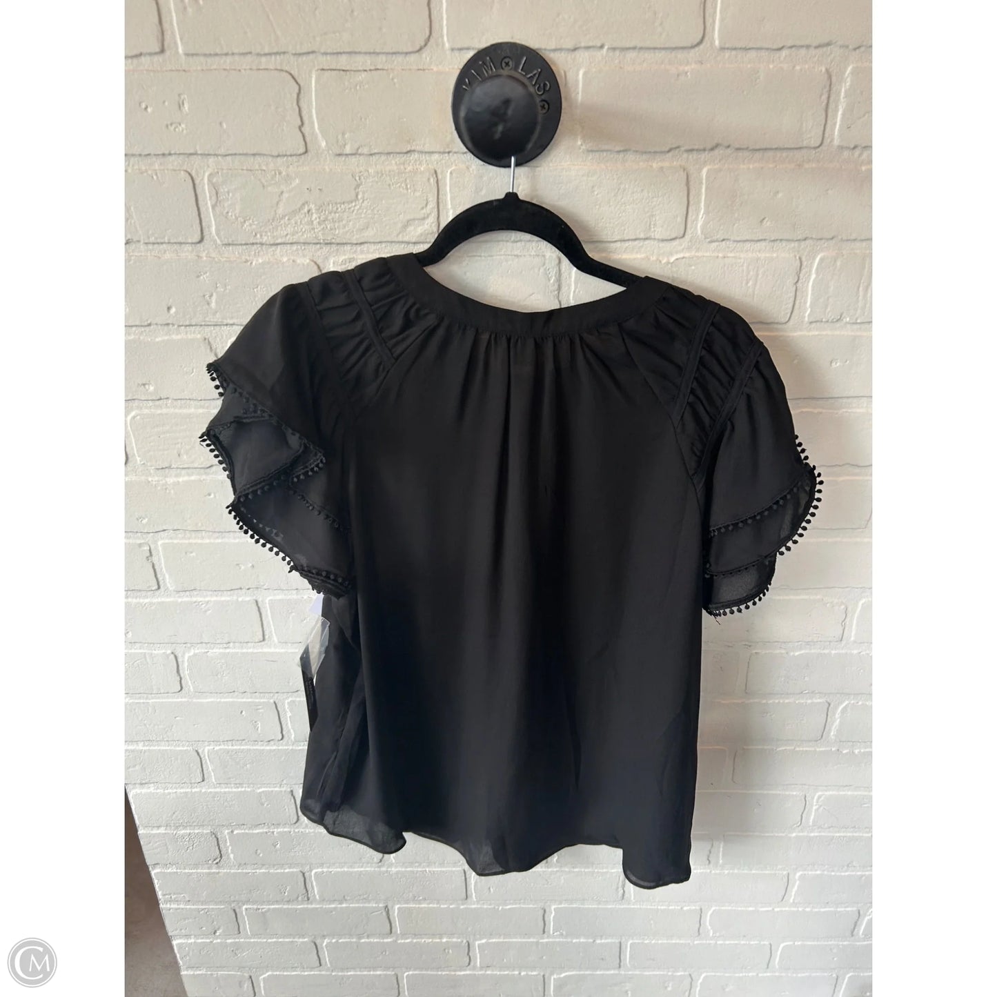Top Short Sleeve By Zac And Rachel In Black, Size: L