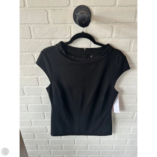 Top Short Sleeve Basic By New York And Co In Black, Size: M