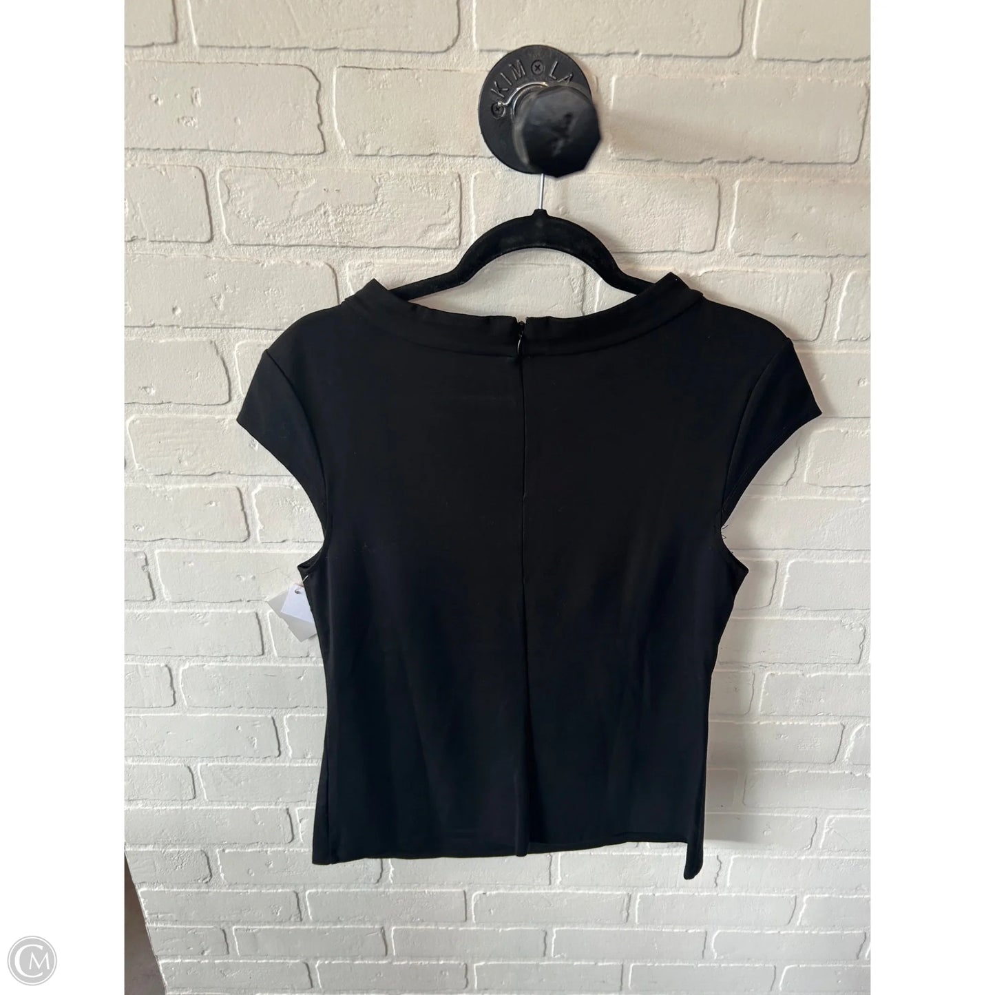 Top Short Sleeve Basic By New York And Co In Black, Size: M