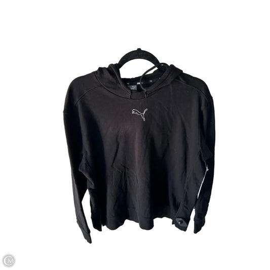 Sweatshirt Hoodie By Puma In Black, Size: L