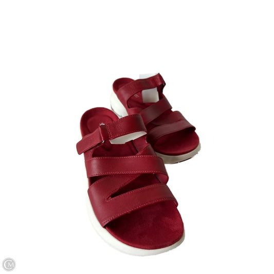 Sandals Flats By Rockport In Red & White, Size: 8