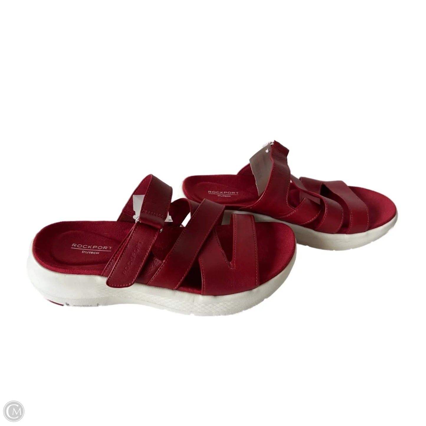 Sandals Flats By Rockport In Red & White, Size: 8