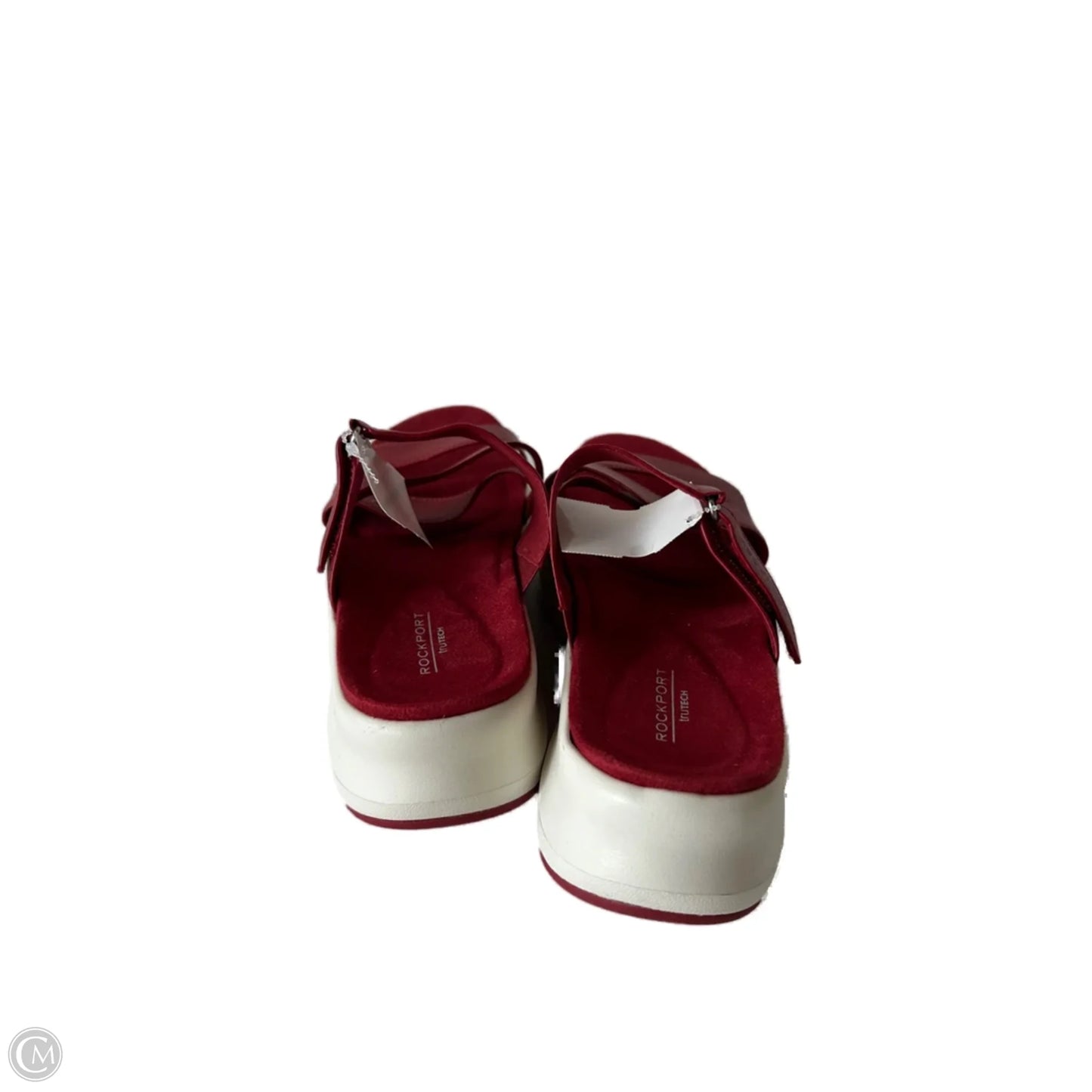 Sandals Flats By Rockport In Red & White, Size: 8